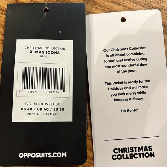 NWT Black OppoSuits Deluxe X-Mas Icons Embroidered Christmas Blazer - Picture 14 of 16